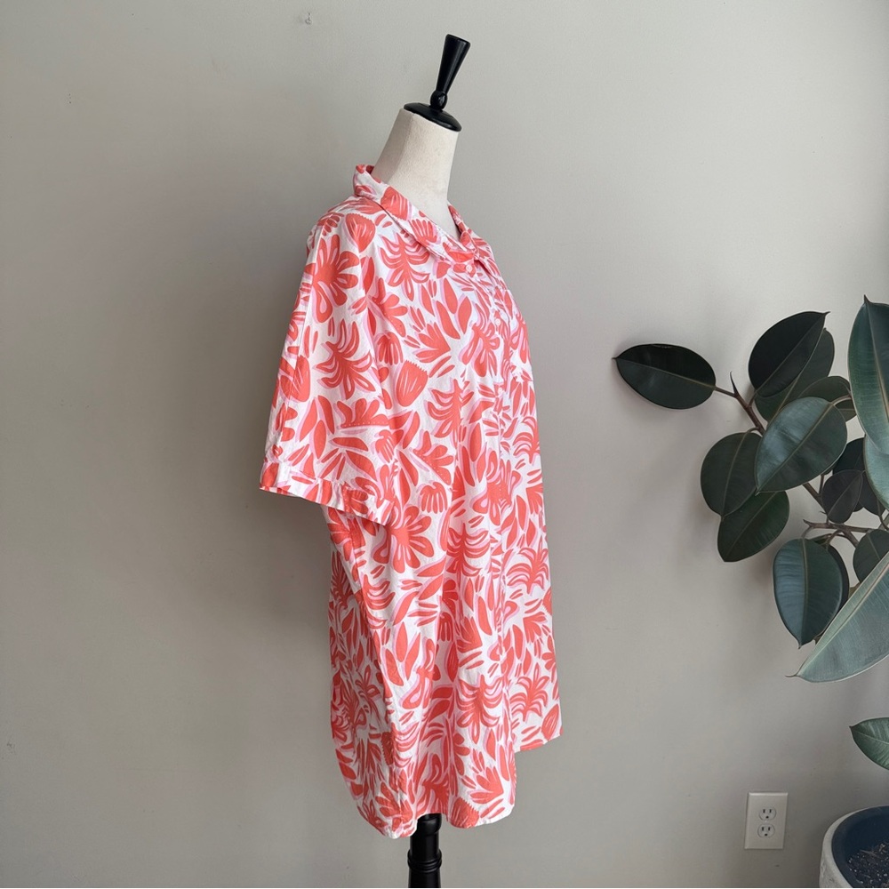 MICHELLE MCDOWELL Dani Shirt Dress In Spring It On Coral XL - Picture 5 of 9